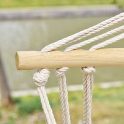 Matteo Stylish Beige Stripe Hanging Hammock Swing Chair - Indoor Outdoor - thumbnail 7