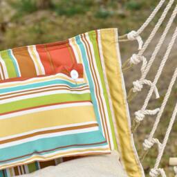 Matteo Stylish Beige Stripe Hanging Hammock Swing Chair - Indoor Outdoor - thumbnail 8