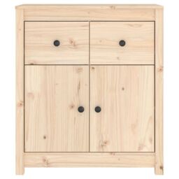 Berkfield Home Sideboard 70x35x80 cm Solid Wood Pine in Brown - Size: 70 x 35 x 80 cm - thumbnail 5