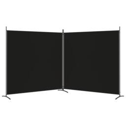 Berkfield Home 2-Panel Room Divider Black 348x180 cm Fabric - thumbnail 4