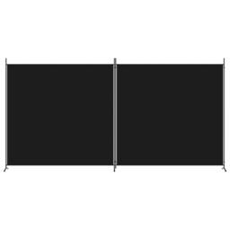 Berkfield Home 2-Panel Room Divider Black 348x180 cm Fabric - thumbnail 3