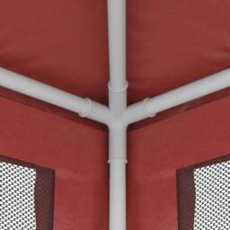 Berkfield Home Party Tent with 4 Mesh Sidewalls Red 3x3 m HDPE - thumbnail 6
