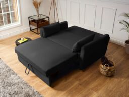 Bravich LTD Dahlia 2-Seater Pull Out Sofa Bed - Convertible Sleeper Sofa in Black - Size: 2 Seater - thumbnail 8