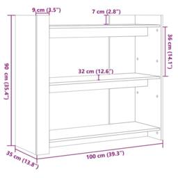 Berkfield Home Console Table Sonoma Oak 100x35x90 cm Engineered Wood in Light Brown - Size: 100 x 35 x 90 cm - thumbnail 8