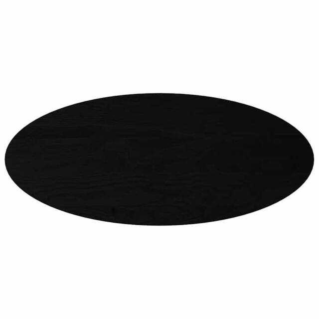 Berkfield Home Table Top Dark Brown 140x60x4 cm Solid Wood Oak Oval - Size: 140 x 60 x 4 cm - image 1