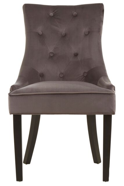 Orsina Grey Velvet Chair, Enchanting Sleep Chair, Easy to Assemble Borg Chair, Comfy Dining Chair - image 1