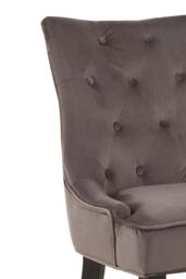 Orsina Grey Velvet Chair, Enchanting Sleep Chair, Easy to Assemble Borg Chair, Comfy Dining Chair - thumbnail 5