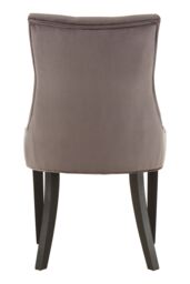 Orsina Grey Velvet Chair, Enchanting Sleep Chair, Easy to Assemble Borg Chair, Comfy Dining Chair - thumbnail 4