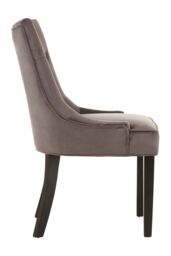 Orsina Grey Velvet Chair, Enchanting Sleep Chair, Easy to Assemble Borg Chair, Comfy Dining Chair - thumbnail 3
