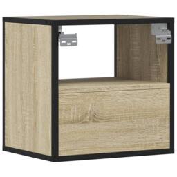 Berkfield Home Wall-mounted Bedside Cabinets 2 pcs Sonoma Oak 40x31x39.5 cm in Light Tan - thumbnail 8