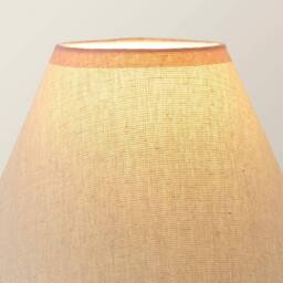 ValueLights Florie Natural Linen Tapered Scalloped Pastel Trim Mini Lamp Shade in Baby Pink - thumbnail 5
