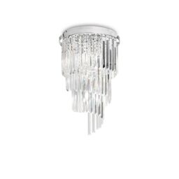 Netlighting Carlton 8 Light Ceiling Light Chandelier Chrome E14 in Grey