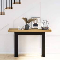 Berkfield Home Console Table NOAIN U-Shaped Legs 120x30x75 cm Solid Wood Pine in Brown - Size: 120 x 30 x 75 cm - thumbnail 1