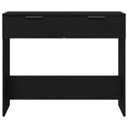Berkfield Home Console Table Black Oak 90x36x75 cm Engineered Wood - Size: 90 x 36 x 75 cm - thumbnail 6