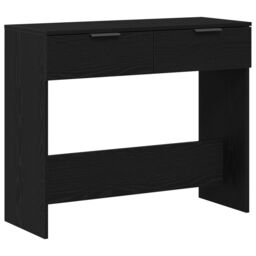 Berkfield Home Console Table Black Oak 90x36x75 cm Engineered Wood - Size: 90 x 36 x 75 cm - thumbnail 2