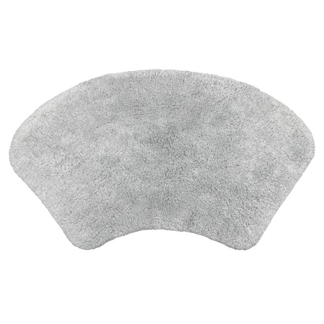 Allure Bath Fashions Curved Shower Mat 100% Cotton in Light Grey - image 1
