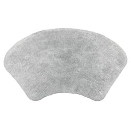 Allure Bath Fashions Curved Shower Mat 100% Cotton in Light Grey - thumbnail 1