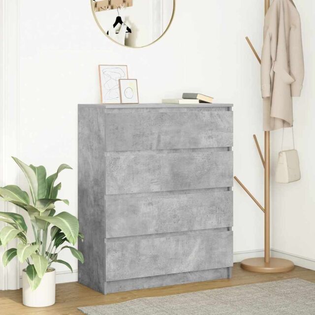 Berkfield Home Sideboard Concrete Grey 80x35x99 cm Engineered Wood - Size: 80 x 35 x 99 cm - image 1
