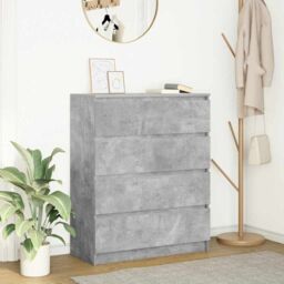 Berkfield Home Sideboard Concrete Grey 80x35x99 cm Engineered Wood - Size: 80 x 35 x 99 cm - thumbnail 1
