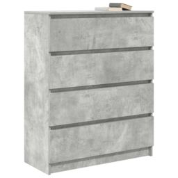 Berkfield Home Sideboard Concrete Grey 80x35x99 cm Engineered Wood - Size: 80 x 35 x 99 cm - thumbnail 4