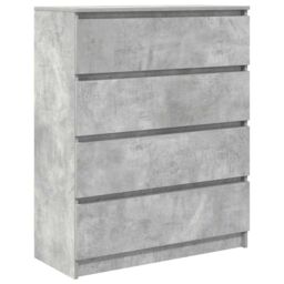 Berkfield Home Sideboard Concrete Grey 80x35x99 cm Engineered Wood - Size: 80 x 35 x 99 cm - thumbnail 2