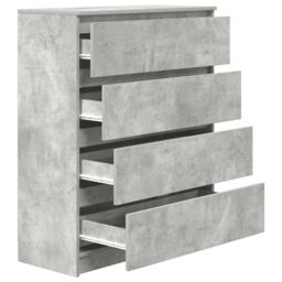 Berkfield Home Sideboard Concrete Grey 80x35x99 cm Engineered Wood - Size: 80 x 35 x 99 cm - thumbnail 5