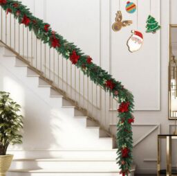 Leaper 1.8M Christmas Vine Hanging Decoration Garland with Lights in Green - thumbnail 2