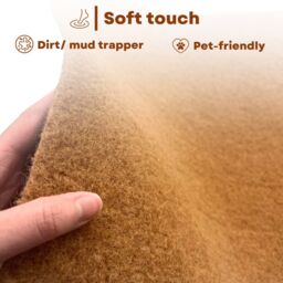 Nicoman PVC Coir Non-Slip Runner Rug For Hallway, Kitchen & Entrance Areas in Brown - Size: 70 cm x 180 cm - thumbnail 2