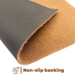 Nicoman PVC Coir Non-Slip Runner Rug For Hallway, Kitchen & Entrance Areas in Brown - Size: 70 cm x 180 cm - thumbnail 3