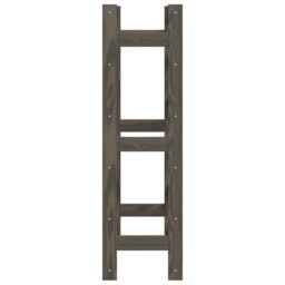 Berkfield Home Wine Rack for 30 Bottles Grey Solid Wood Pine - thumbnail 4