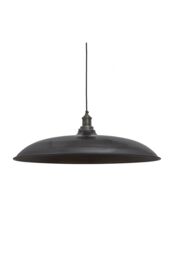Industville Brooklyn Giant Bowl Pendant, 24 Inch, Pewter, Pewter Holder in Dark Grey - thumbnail 1