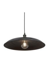 Industville Brooklyn Giant Bowl Pendant, 24 Inch, Pewter, Pewter Holder in Dark Grey - thumbnail 2