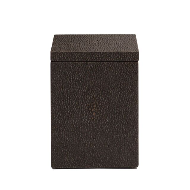 Posh Trading Company Chelsea Cotton Wool Box - Faux Shagreen Chocolate in Brown - image 1