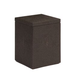 Posh Trading Company Chelsea Cotton Wool Box - Faux Shagreen Chocolate in Brown - thumbnail 3