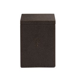 Posh Trading Company Chelsea Cotton Wool Box - Faux Shagreen Chocolate in Brown - thumbnail 1