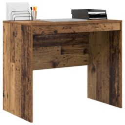 Berkfield Home Writing Desk - Old Wood Old wood Particle board 90 x 50 x 76 cm in Brown - thumbnail 3