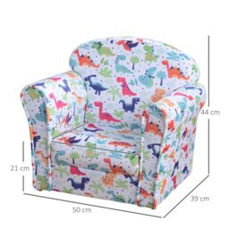 HOMCOM Children Chair Armchair Single Sofa Seat Kids Furniture 18M+ 45kg - thumbnail 3