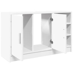 Berkfield Home Sink Cabinet White 90x29x55 cm Engineered Wood - Size: 90 x 29 x 55 cm - thumbnail 5