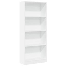 Berkfield Home Decorative Bookcase White 60x24x143 cm Engineered Wood - Size: 60 x 24 x 143 cm - thumbnail 3