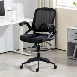 Nordara Office Stool, 360 Degree Swivel Height Adjustable Chair, Black - Size: 100 cm x 60 cm - thumbnail 6