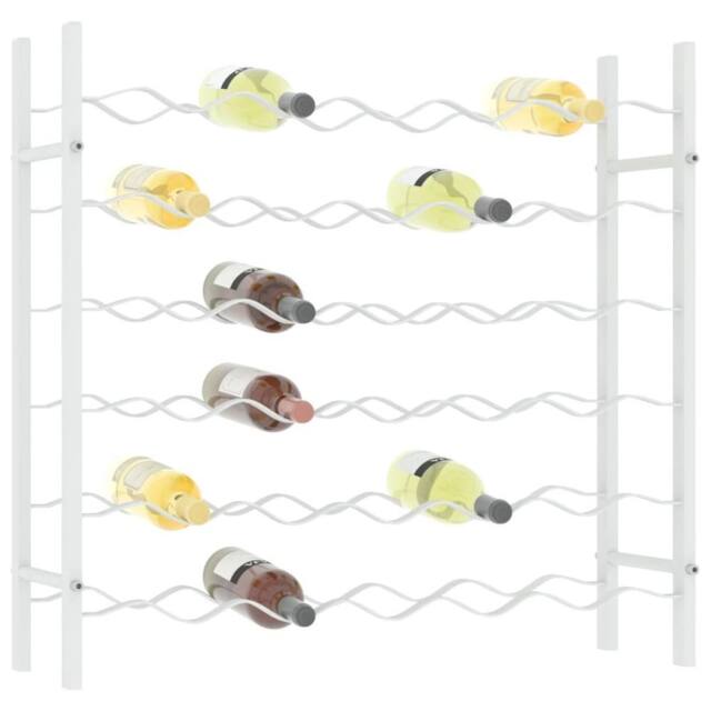 Berkfield Home Modern Wine Rack for 36 Bottles White Metal - image 1
