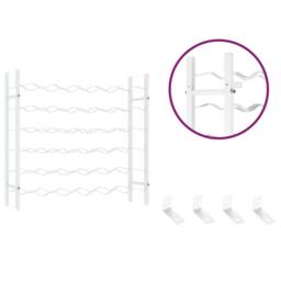 Berkfield Home Modern Wine Rack for 36 Bottles White Metal - thumbnail 6