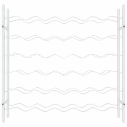 Berkfield Home Modern Wine Rack for 36 Bottles White Metal - thumbnail 4