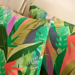 OHS 2 x Palms Print Garden Cushion Covers Outdoor Water Resistant - Size: 45 cm x 45 cm - thumbnail 2
