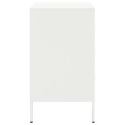 Berkfield Home Bedside Cabinets 2 pcs White 36x39x68 cm Steel - Size: 36 x 39 x 68 cm - thumbnail 7
