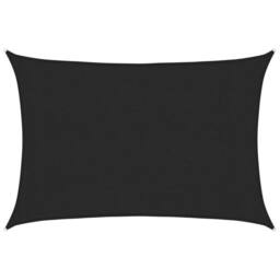 Berkfield Home Sunshade Sail 160 g/m ² Black 2.5x4 m HDPE - thumbnail 1