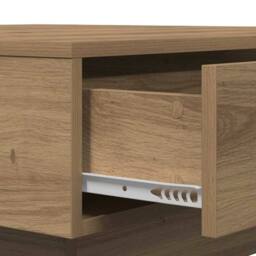 Berkfield Home Modern Coffee Table Artisan oak Veneer, MDF 90 x 90 x 28 cm Storage in Brown - thumbnail 9