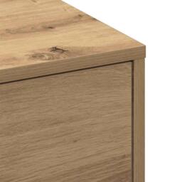 Berkfield Home Modern Coffee Table Artisan oak Veneer, MDF 90 x 90 x 28 cm Storage in Brown - thumbnail 8
