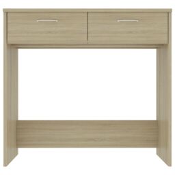Berkfield Home Desk Sonoma Oak 80x40x75 cm Engineered Wood in Brown - Size: 80 x 40 x 75 cm - thumbnail 3