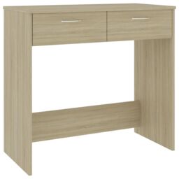 Berkfield Home Desk Sonoma Oak 80x40x75 cm Engineered Wood in Brown - Size: 80 x 40 x 75 cm - thumbnail 2